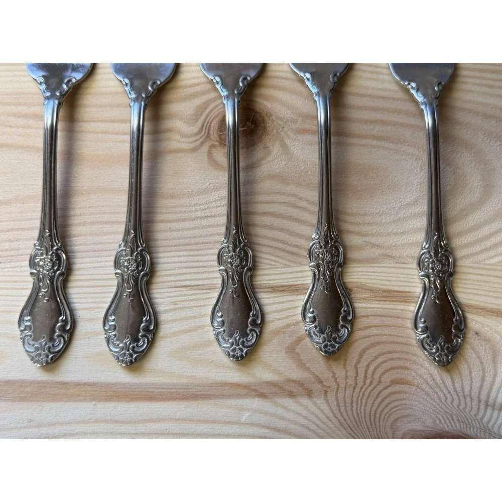 Reed & Barton HIGHGROVE Silverware 18/10 Stainless 5 Salad Forks‎ DISCONTINUED